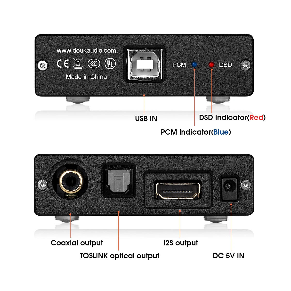 Nobsound-Mini Conversor de Áudio, XMOS XU208, Interface Digital USB, Coaxial, Óptico, 12S, DSD256, PCM384KHz