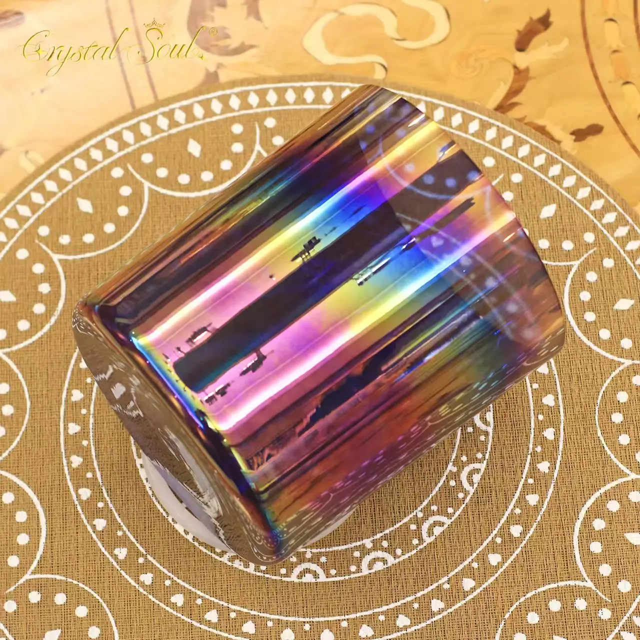 Crystal Soul Purple Exclusive Design of Cosmic Aurora Alchemy Crystal Bowl 432Hz Prefect Pitch