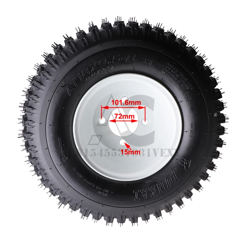 18X9.50-8 8 inch ATV tire with aluminum rim suitable for ATV, 4 wheeler, road tire wear-resistant wheel tire accessories