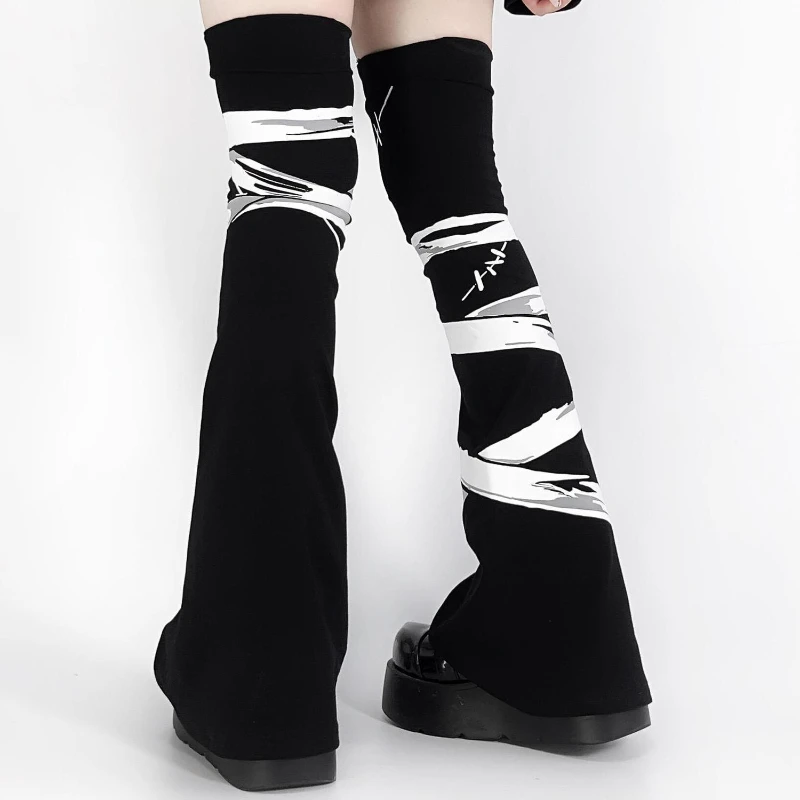 Lolita Socks Cute Flared Long Warmers Foot Cover White Black Arm Warmer Legging Kawai Jk Autumn Calf Gaiters Sweet Leg Warmer