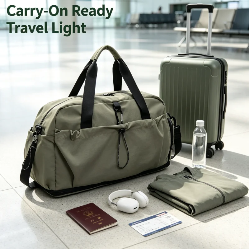 Large Capacity Travel Duffel Bag Waterproof Gym Sports Handbag For Fitness Swimming Business Trip Weekend Getaway Storage view 4