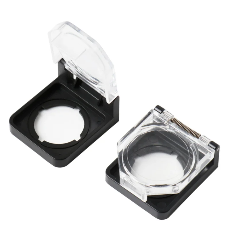 1pc 22mm push button switch protection cover flat button protection seat transparent square with spring dust cover