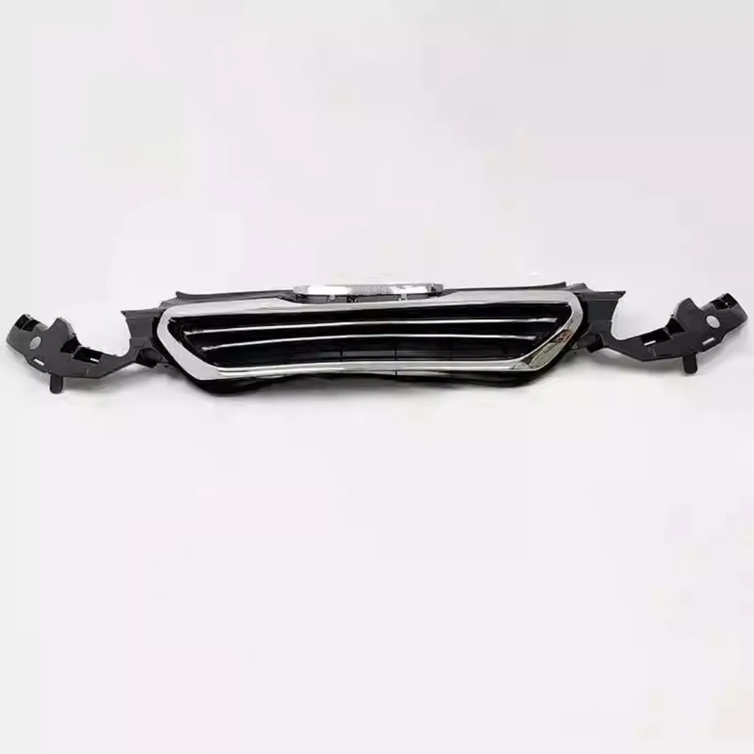 

Car Chrome Front Bumper Grille Assembly for Peugeot 2008 14-16 Radiator Grill Net Mask Auto Accessories