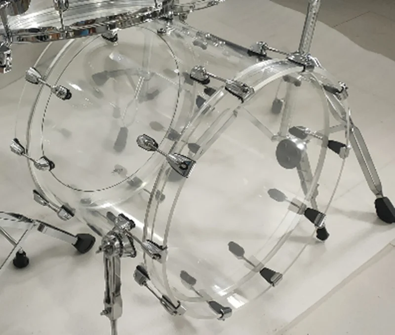 12x8 inch 16x16 inch 20x18inch acrylic drum floor completed drum transparent color