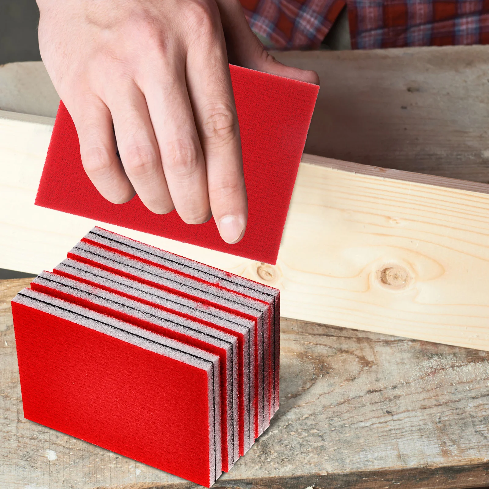 

20 Pcs Car Sanding Paper Fine Sandpaper Blocks for Wood Body Ring Sponge Foam Pads Automotive Surface Polishing Repair Multiple