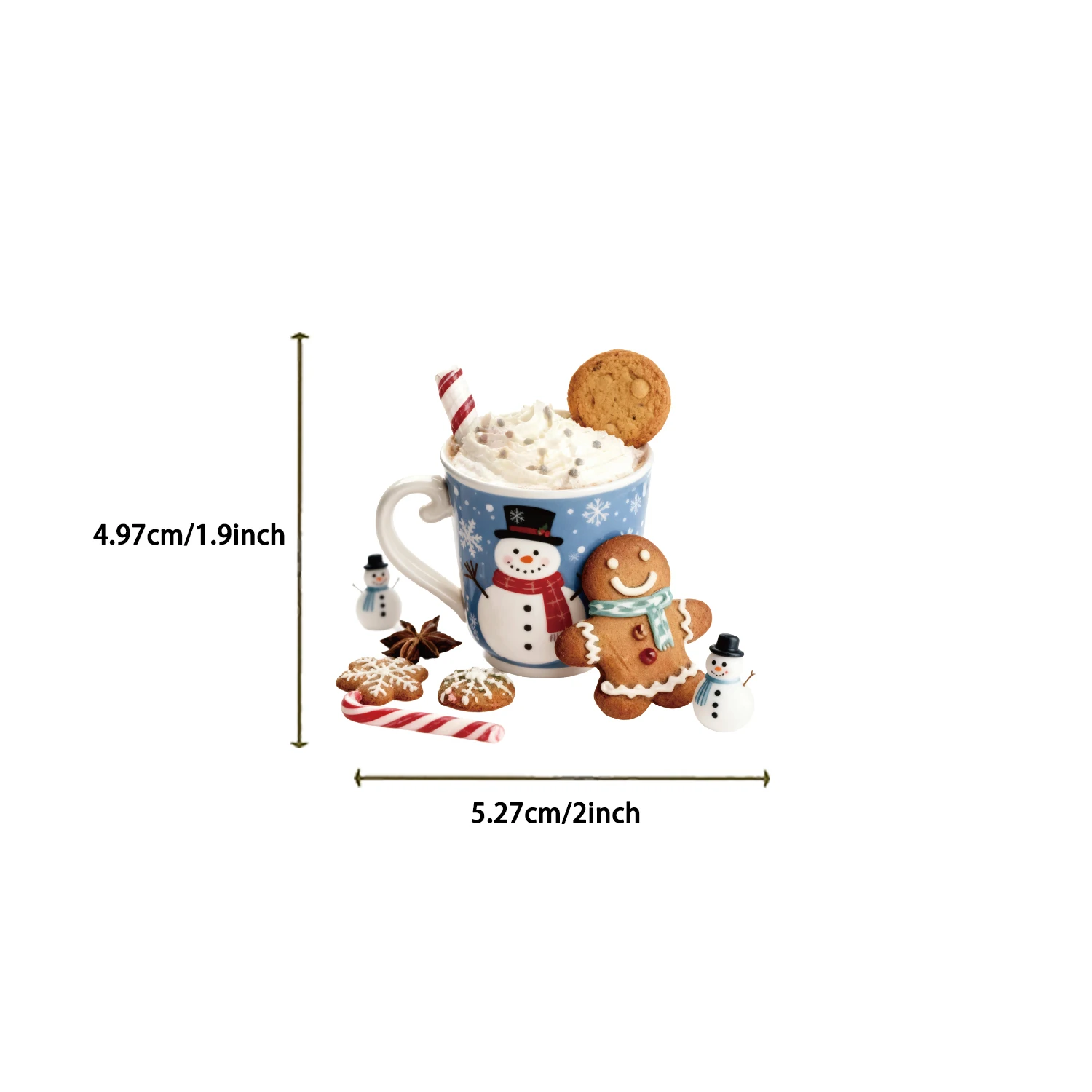 50 stks Kerst Koffie Esthetische Graffiti Stickers Cartoon Decals voor Koffer Gitaar Laptop DIY Vintage Sticker