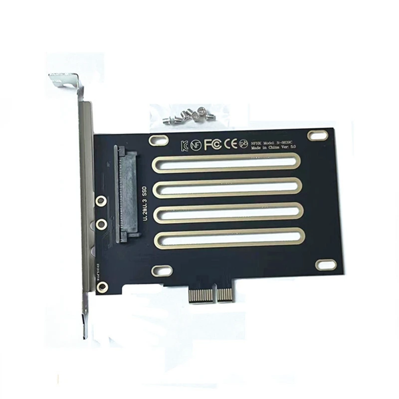 SFF-8639 U.2 U.3 To PCIE 3.0 4.0 X1 Adapter Card Adapter Motherboard Riser Card Module