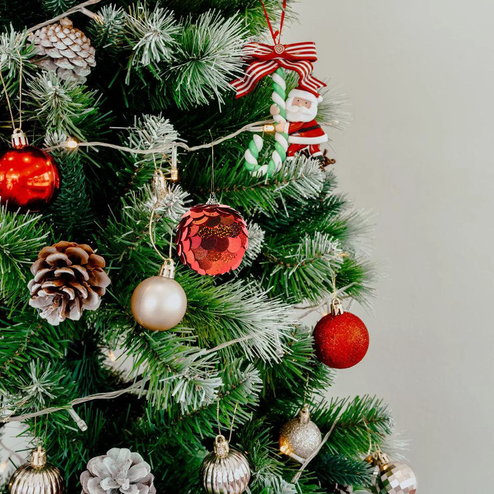 

Christmas Tree Hanging Ornament Holographic Sequin Xmas Tree Balls Easy Xmas Party Decoration Shiny Christmas Ball Ornaments
