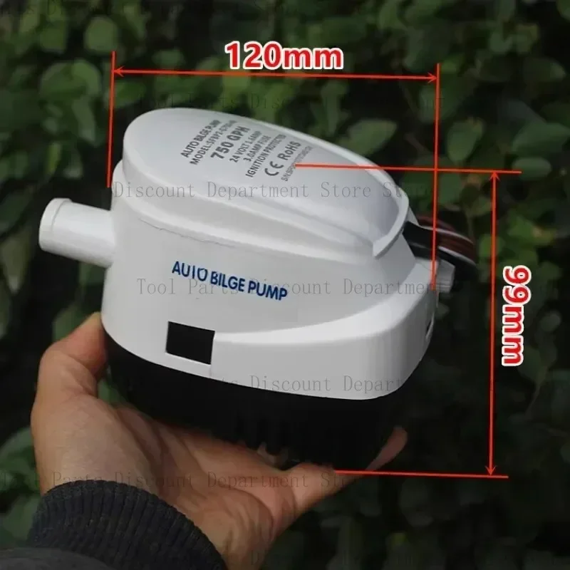 Small Marine , 24V Submersible , Fully Automatic Bilge Drainage Pump Yachts And Speedboats