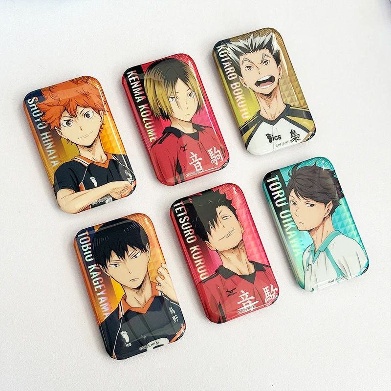 

Anime Haikyuu!! Oikawa Tooru Shoyo Hinata Tobio Kageyama Kei Tsukishima Cosplay ambitus double flash badge