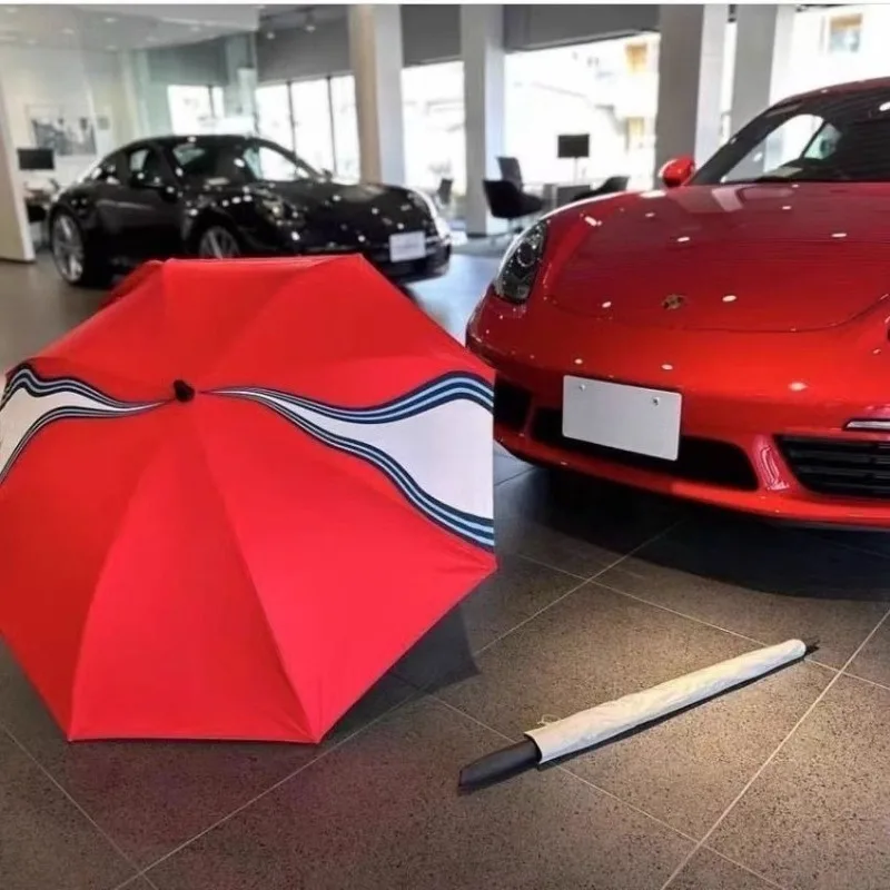 Suitable For Porsche Martini Golf Long Handle Umbrella Black Plastic Business Gift Advertising Sun Protection Umbrella