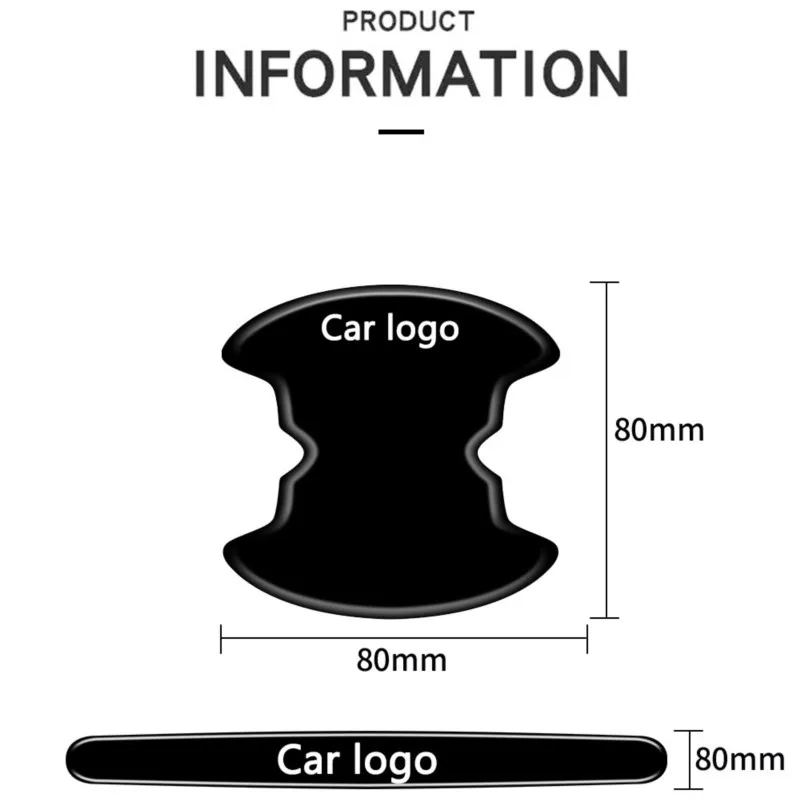 Film de protection résistant aux rayures pour poignée de voiture, autocollants de porte pour Hyundai i10 i20 i30 ix25 ix35 Sonata Elantra Veloster, 4/8 pièces/ensemble