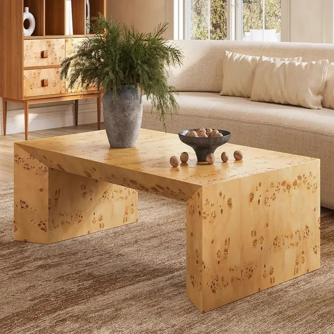 Solid wood rectangular coffee table creative simple balcony coffee table