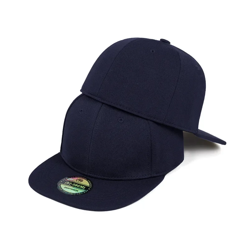 Men's Hip Hop Fitted Snapback Cap Adjustable Solid Color 57-58cm Baseball Hat for Small Face Adult Back Closure Style