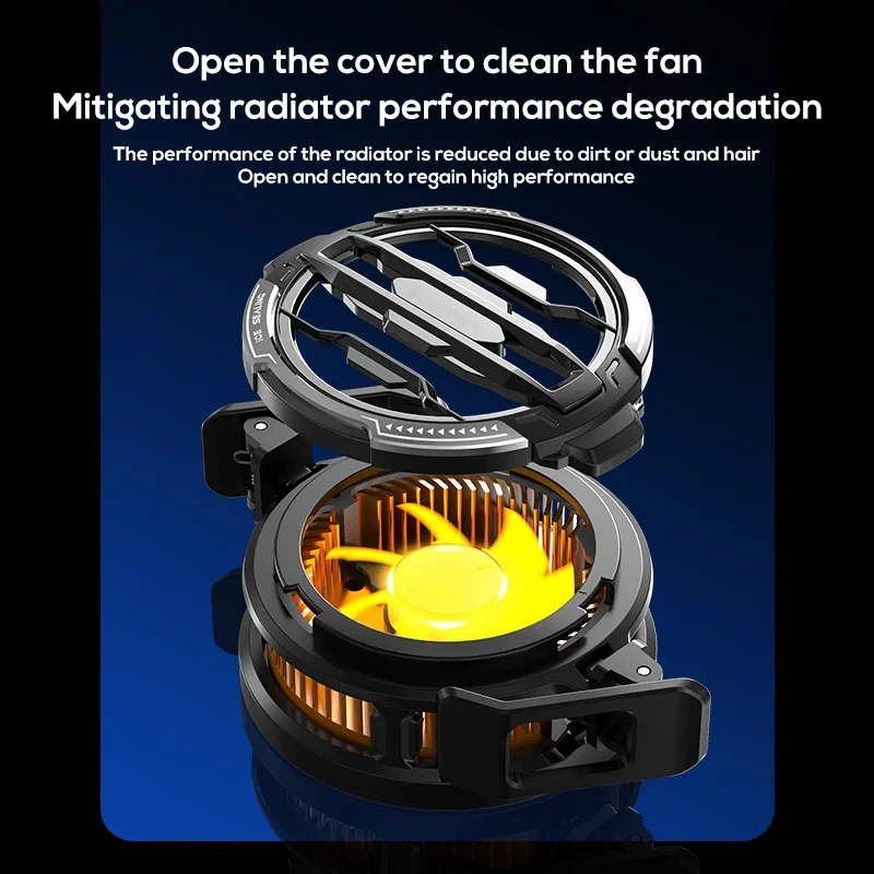 2 in 1 Mobile Phone Heat Dissipator Magnetic Phone Cooler Fan With Semi-Conductor Cooling Chip Gaming Cooling Radiator with Clip