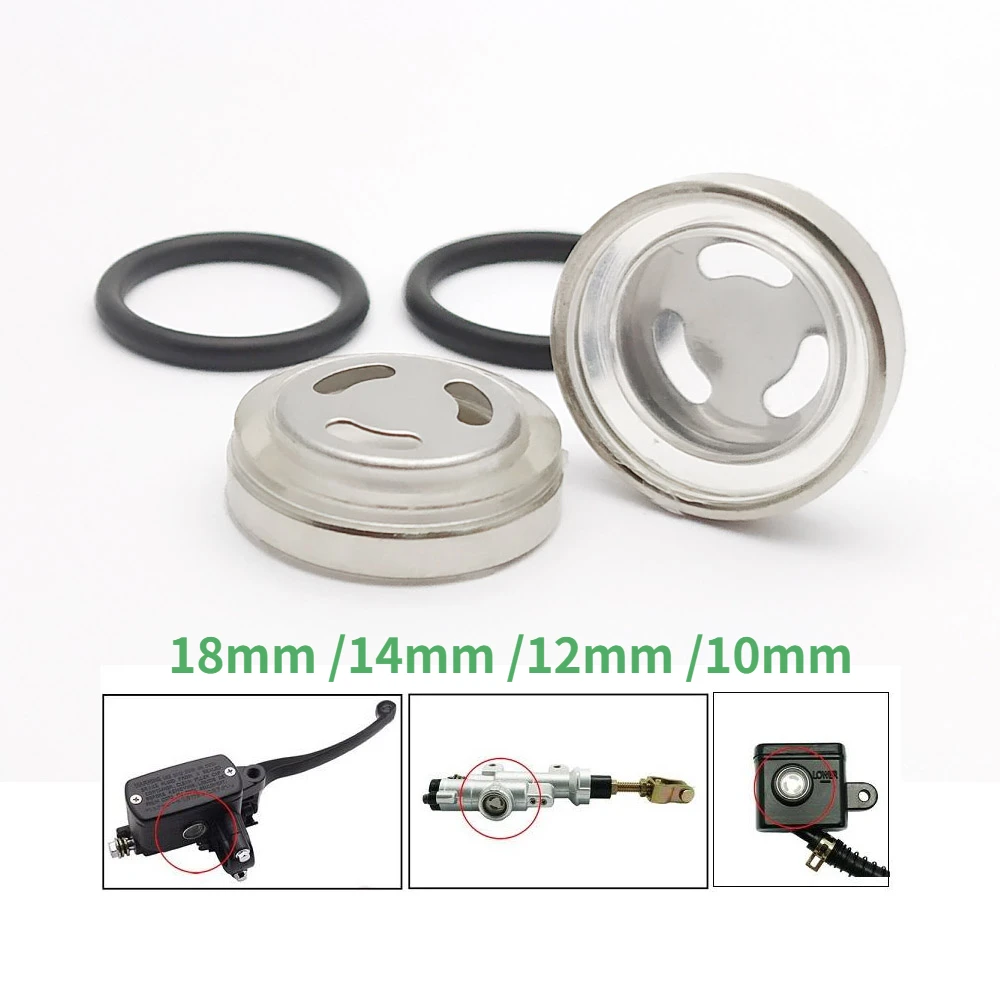 18mm Master Brake Cylinder Reservoir Sight Glass Motorcycle Dirt Bike Gasket 14mm 12mm 10mm