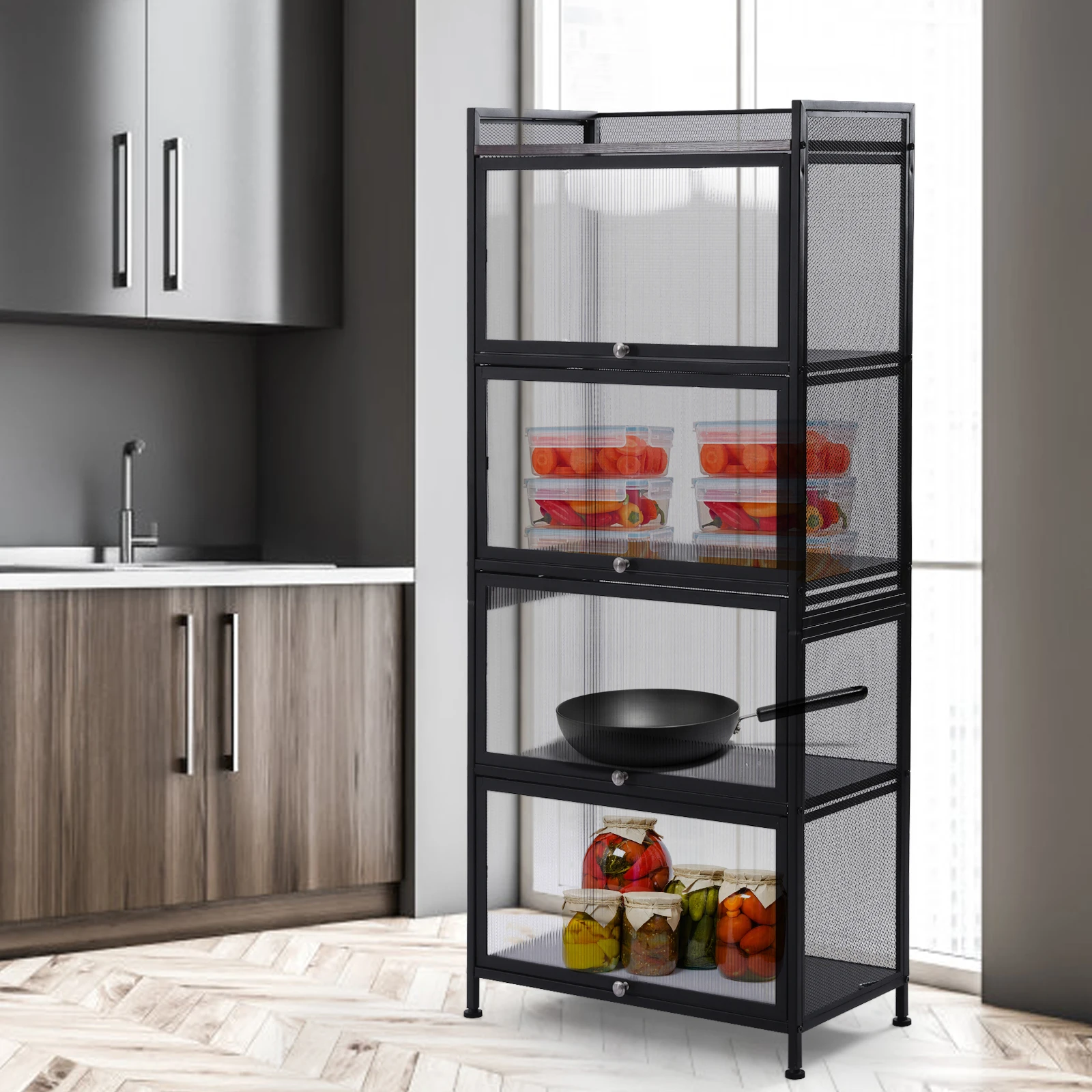 CNCEST 4 Layers Kitchen Cabinet Storage, 56