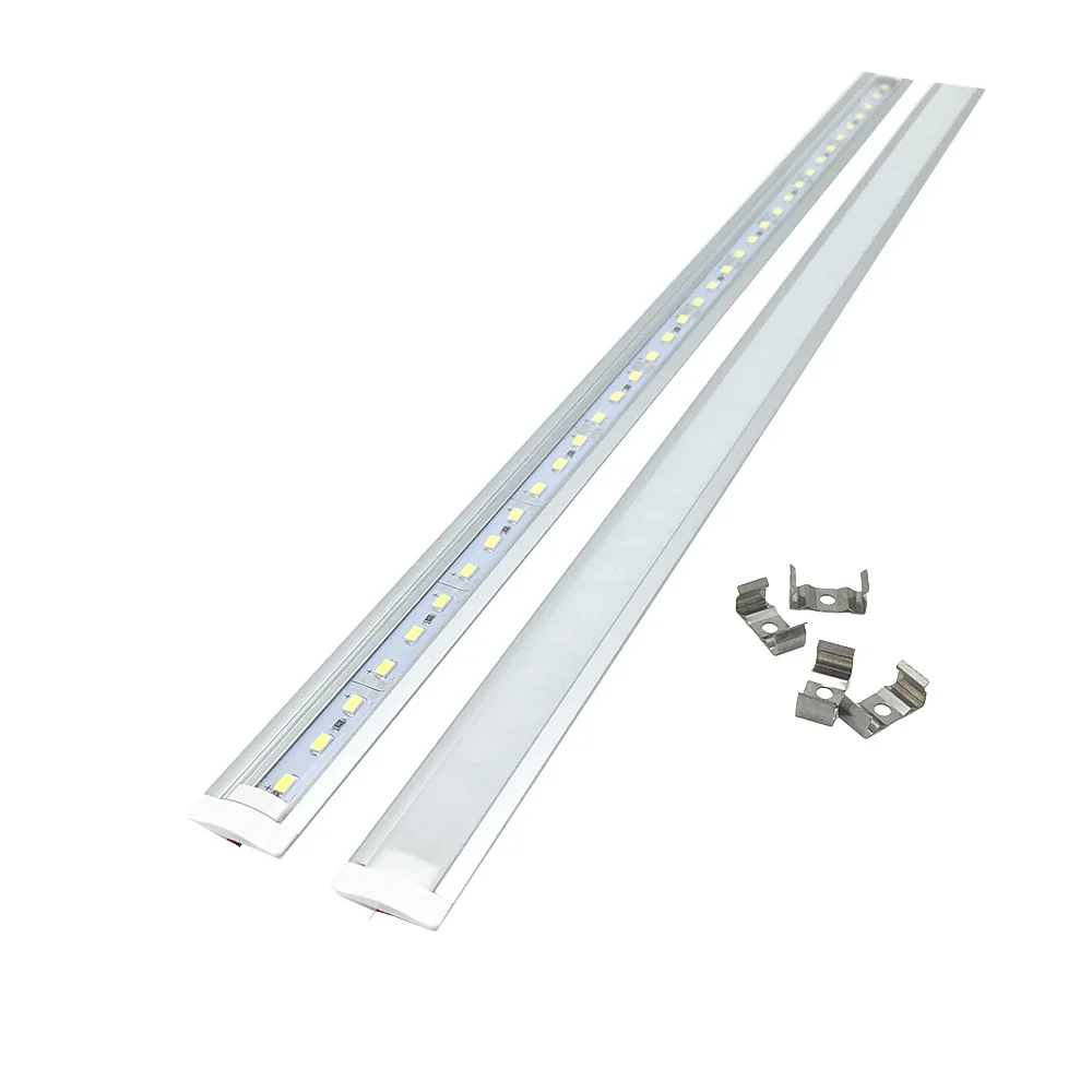 

Customized embedded 50CM/1M LED rigid strip 5730 Bar U slot kitchen light DC 12V tube hard milky white cover for indoor lighting