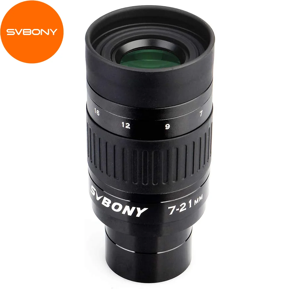 Svbony SV135 Oculaire zoom pour télescope 7-21mm 1,25 pouces avec revêtement multicouche FMC accessoire astronomique oculaire planétaire idéal pour débutants observation lunaire et astronomique