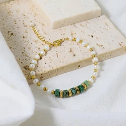 Natural Freshwater Pearl Natural Stone Bead Bracelet Korean Women's Luxury Jewelry Fashion Women's and Girls' Gifts GB1147
