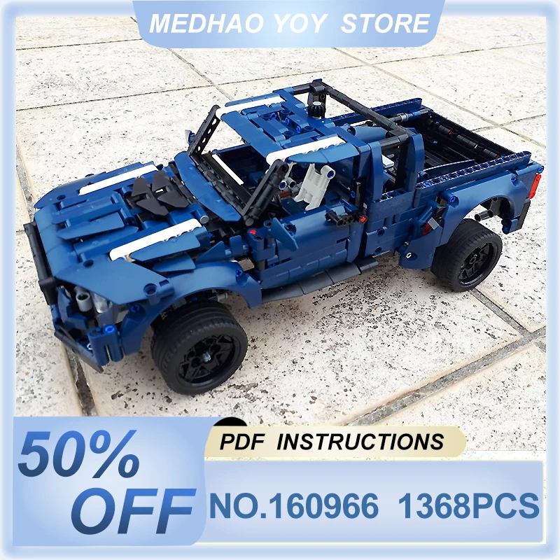 New MOC-160966 250 GT Racing Sports Car Pickup Truck Model Building Blocks Set 42154 Vehicle Puzzle Toy Christmas Gift For Kids