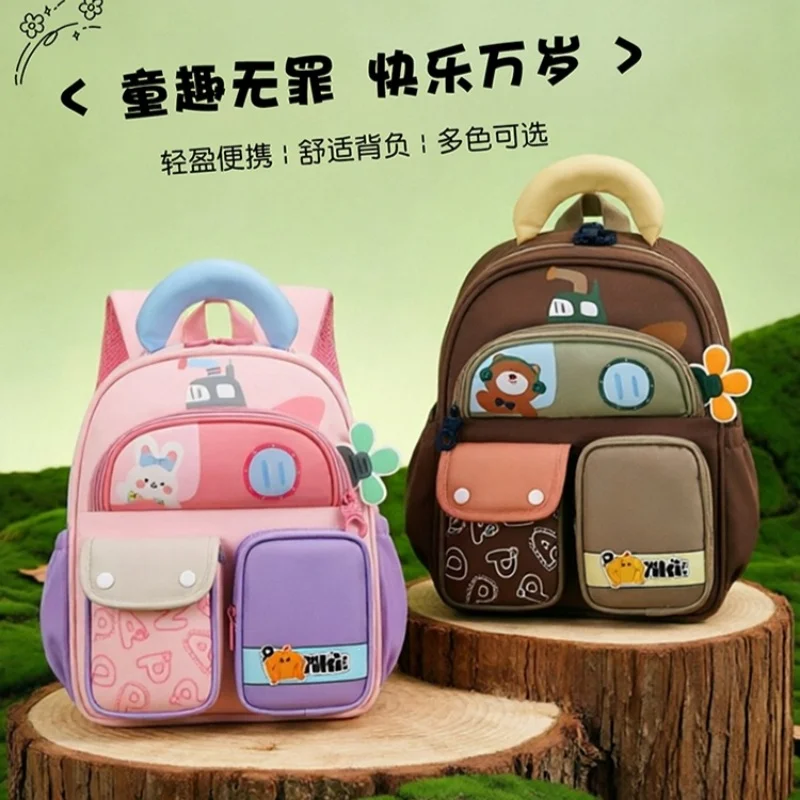 

In Stock 2026 New British Style Student Large Capacity Lightweight Backpack With Cute Patterns And Multifunctional Backpack