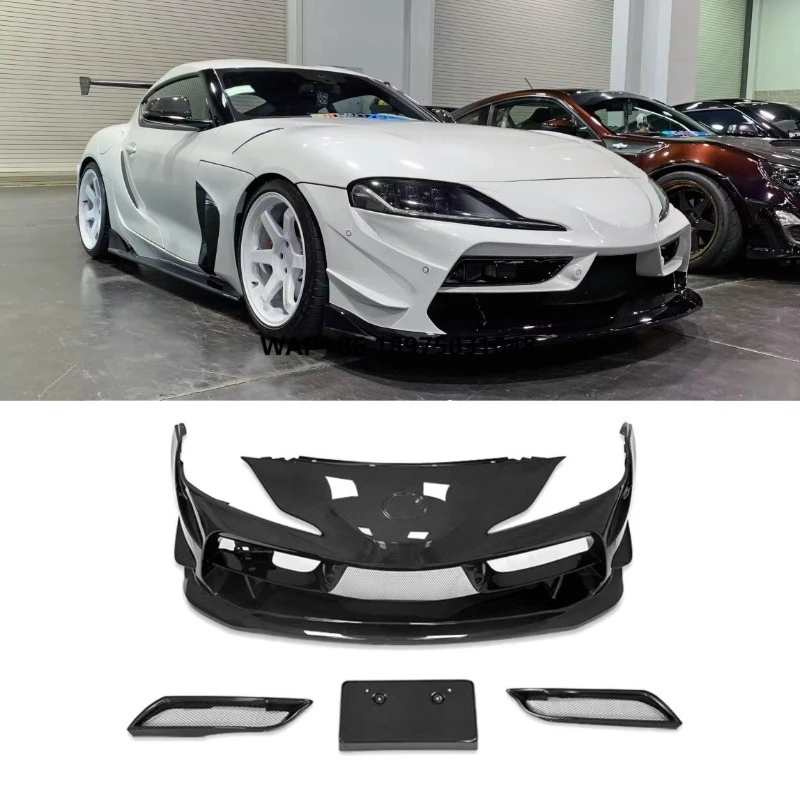 Carbon Fiber Ing Style Front Bumper Lip Body Kit for GR Supra A90 A91 2019-2025