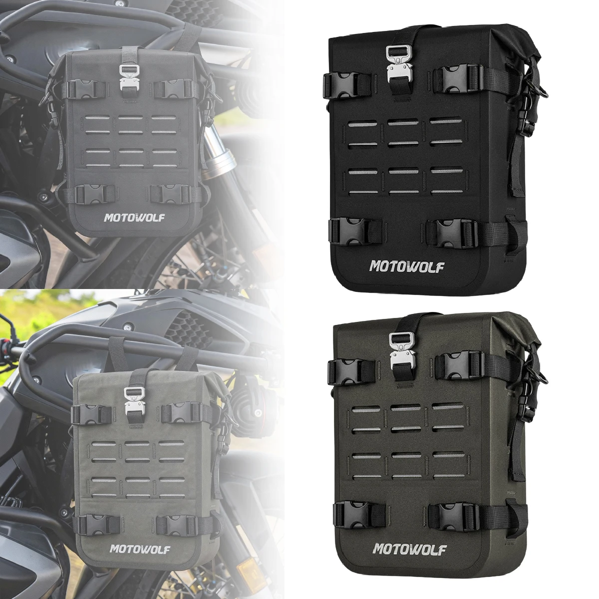 

Waterproof Frame Crash Bars Repair Tool Placement Bag For HONDA Suzuki BMW R1200GS Yamaha Himalayas Motorcycle Bag