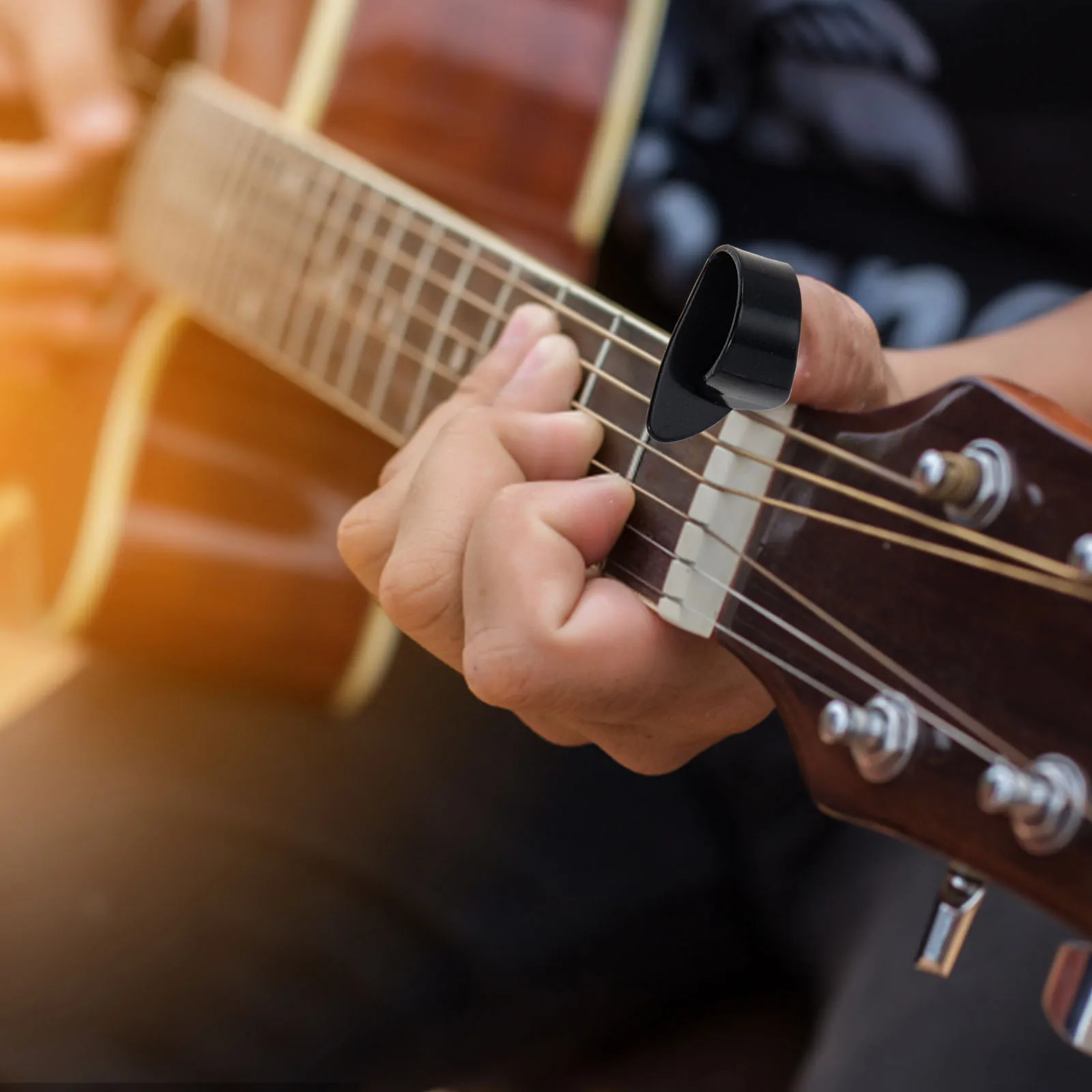 

Stainless Steel Guitar Finger Picks Comfortable Durable Reusable Lightweight Guitar Accessories Enhance Sound