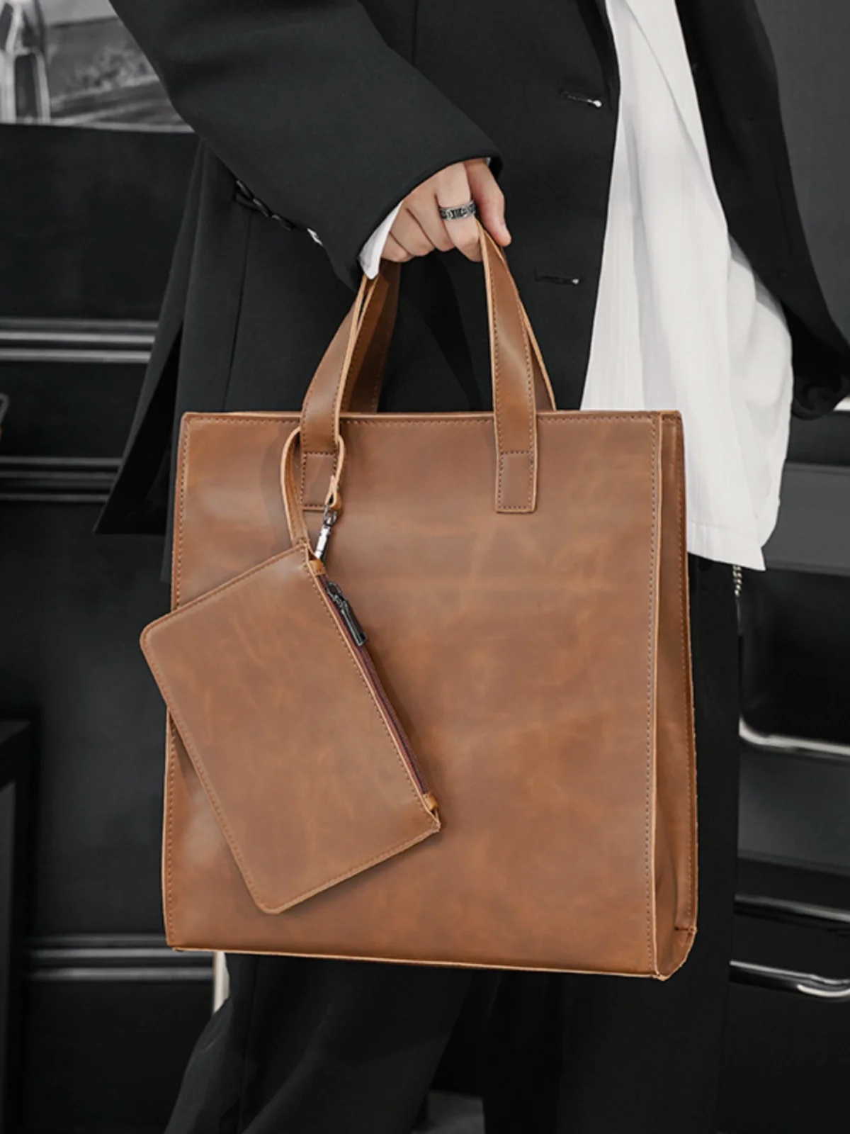 

Повседневная сумка из искусственной кожи, деловая сумка для документов, дорожная сумка для ноутбука, новая сумка-портфель, сумка через плечо