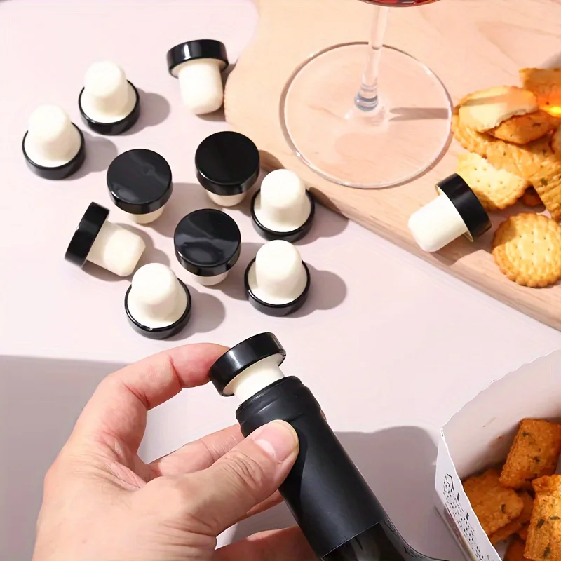 5pcs T-shaped Wine Corks Wine Stoppers Bottle Stoppers Reusable Wine Bottle Stopper Sealing Plug Bottle Cap For Wine Beer Bottle