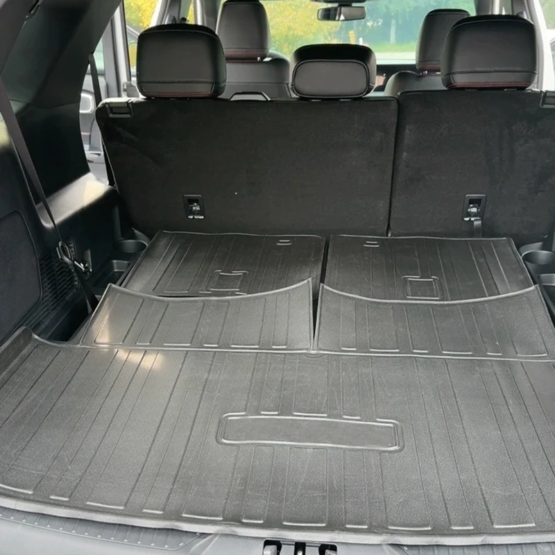 Car Trunk Mat for Ford Explorer ST-Line U625 2020~2027 2021 2023TPE Waterproof Liner Trunk Seat back Pad Cargo Tray Accessories