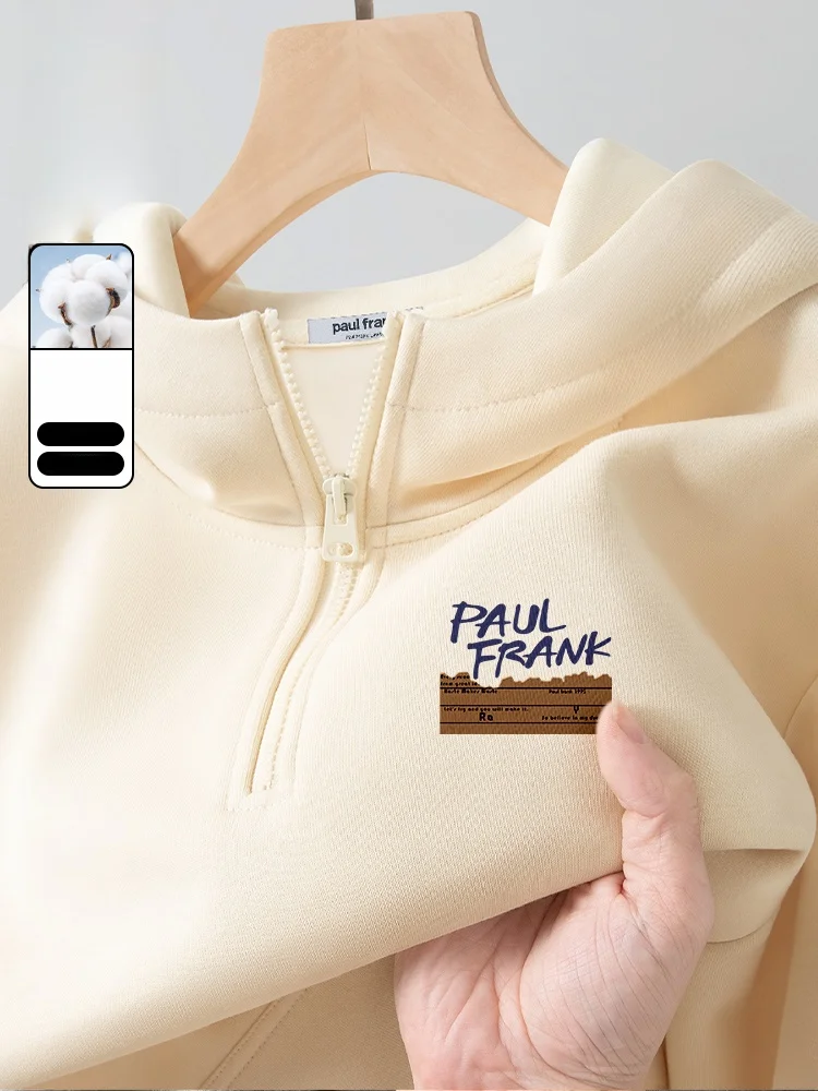 

Heavyweight Hooded Sweatirt Men's Spring 2026 New American Sle Jaet Trendy D f Zipper Casual Outerwear