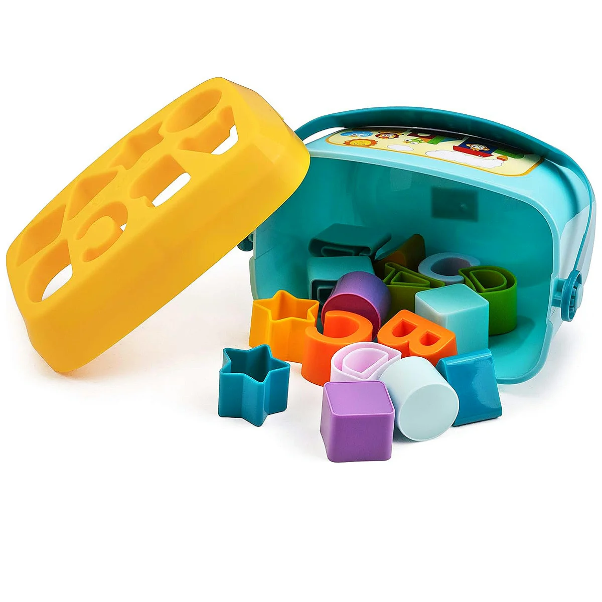 Montessori Shape Sorter Giocattoli per bambini, ABC e pezzi di forma, Giochi di smistamento di forme, Giocattoli per lo sviluppo per bambini 18M+, regalo