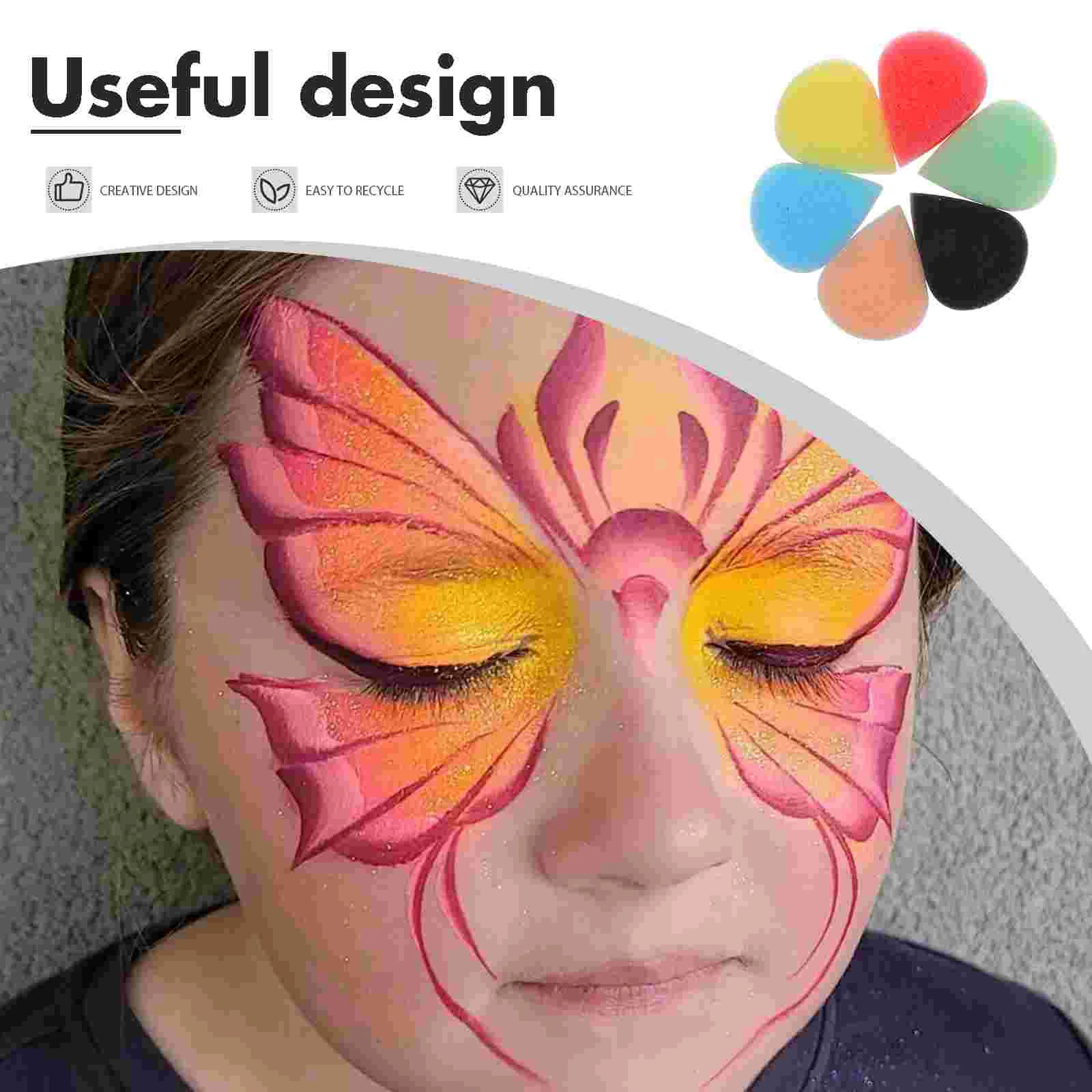 Makeup Painting Sponge Tools Water Drop Shaped Powder Puff Painted Face Sponges