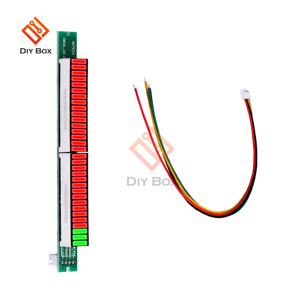 32 Level indicator VU Meter music Audio Level Meter Stereo Amplifier Board Adjustable light Speed Board AGC Mode DIY KITS