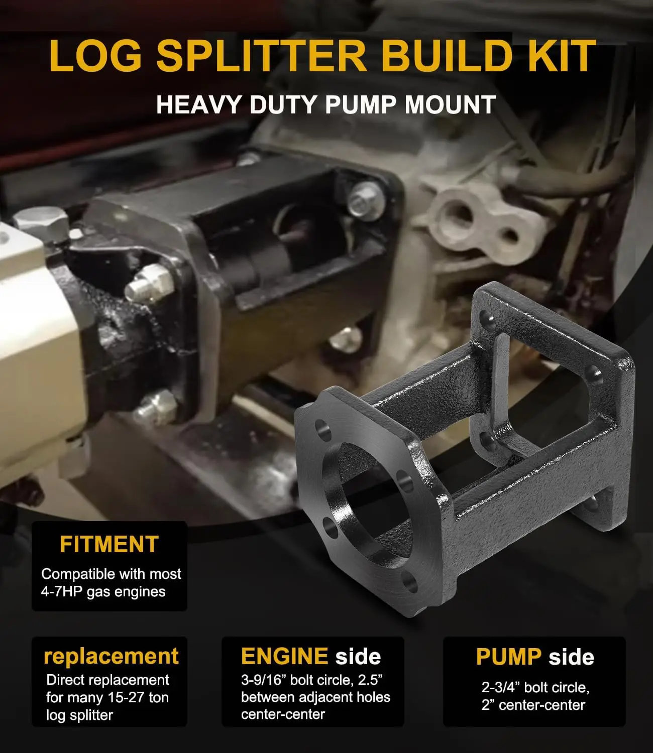 Poleno rozbočovač postavit souprava 13 GPM hydraulické 4000 PSI 2 jeviště mechanismus poleno rozbočovač čerpadlo pro huskee speeco, DIY rozbočovač pro 7/8