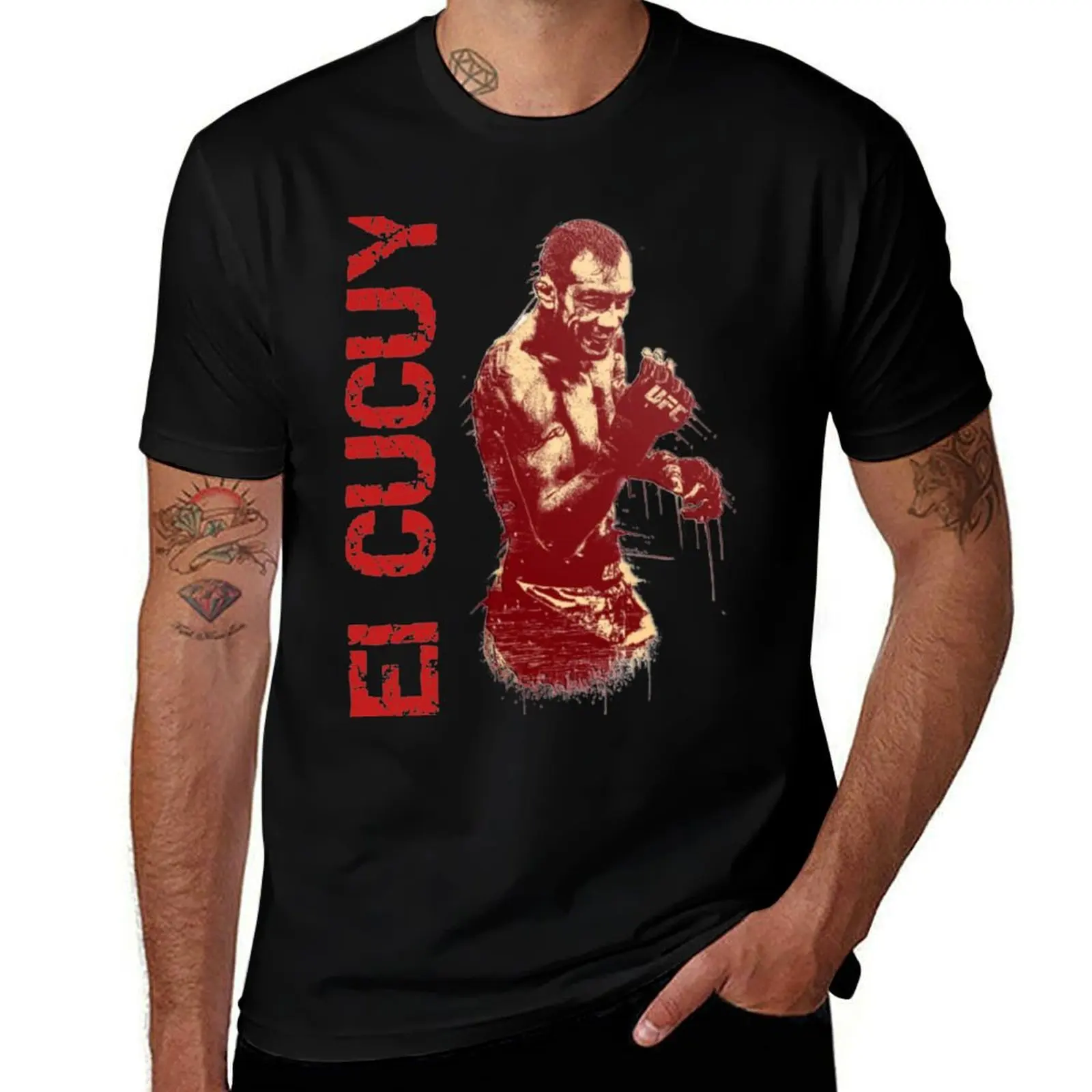 

Tony Ferguson Graphic Art T-Shirt Gym Wear Breathable Short Sleeve Tee