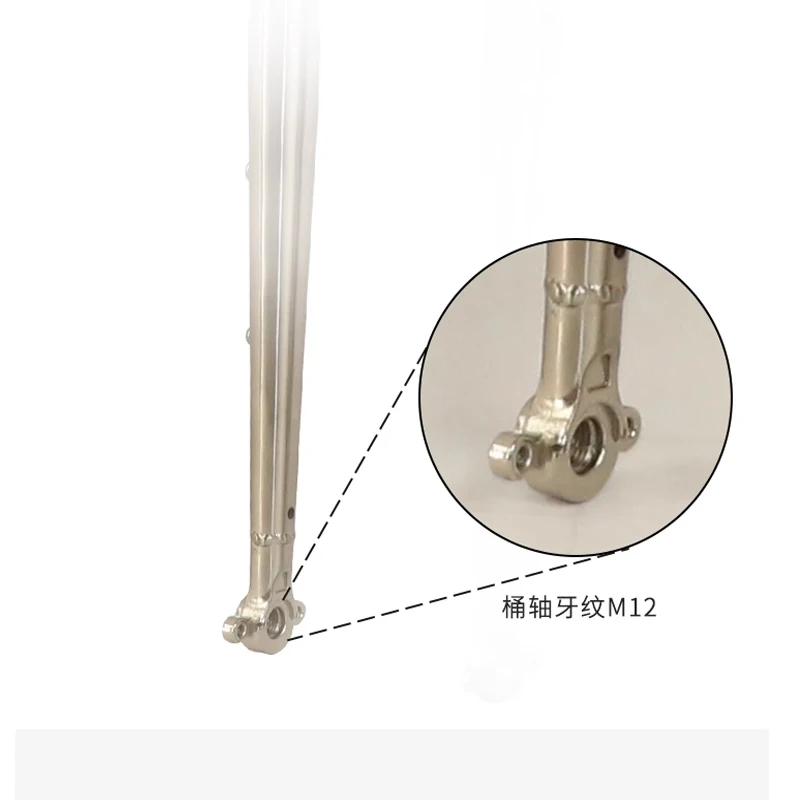 

Гравийный шоссейный велосипед 4130, хромированная молибденовая вилка 700C, вилка с осью 12 мм * 124 мм, вилка для дорожного велосипеда