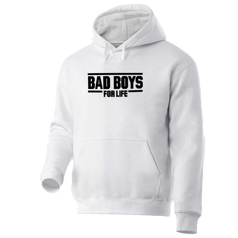 Bad Boys estampa moletom com capuz para homens e mulheres, moda casual, simples, respirável, primavera, outono, novo