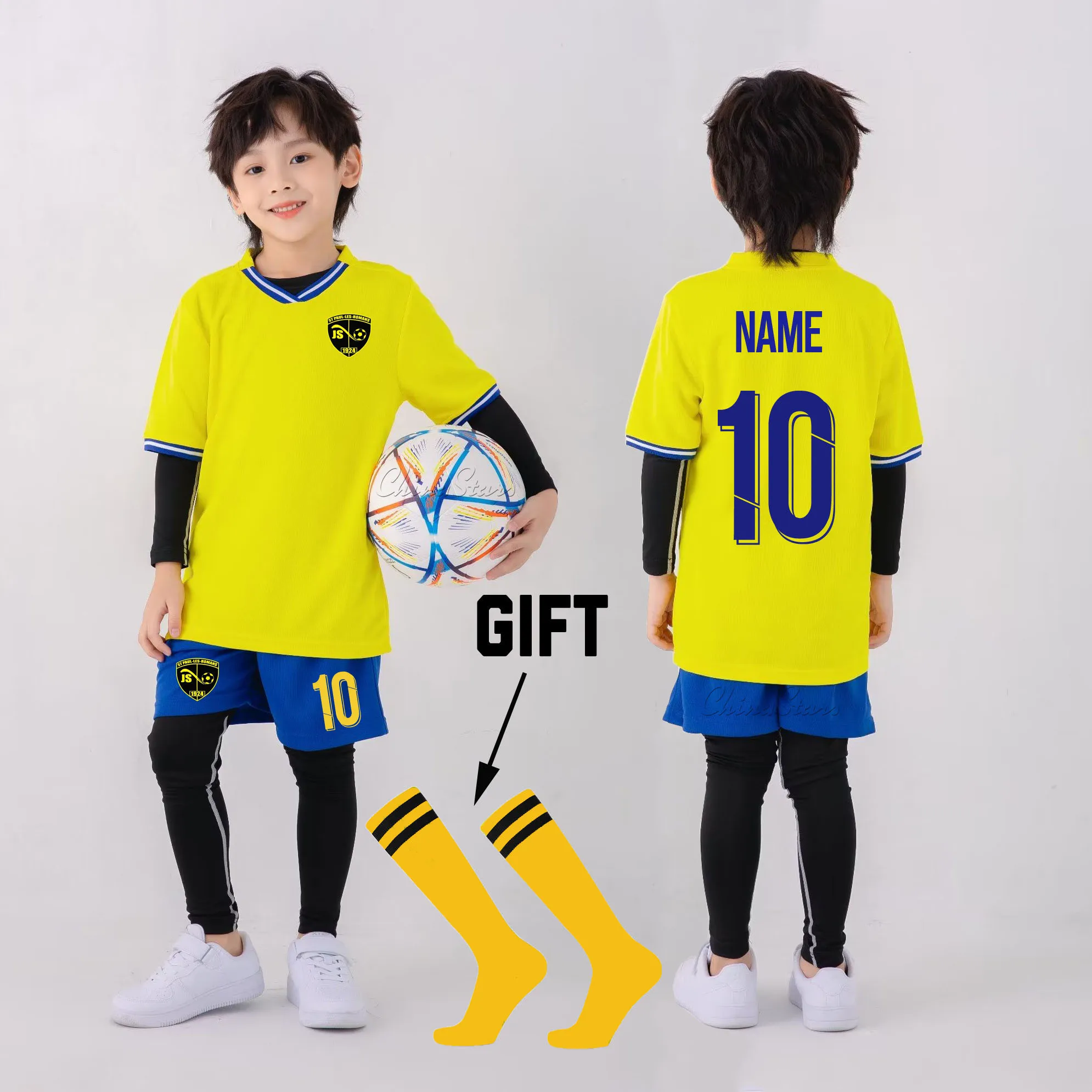Student Soccer Competition Team Kits Sets Children's Short Sleeve Football Jerseys Boys Girls Athlete Play Ball Sports Uniforms