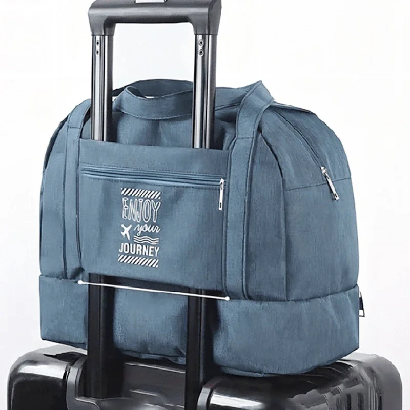 Double-Layer Waterproof Travel Bag for Gym & Swimming -Portable Handheld Dry/Wet Separation Cosmetic Toiletry Storage Unisex Bag