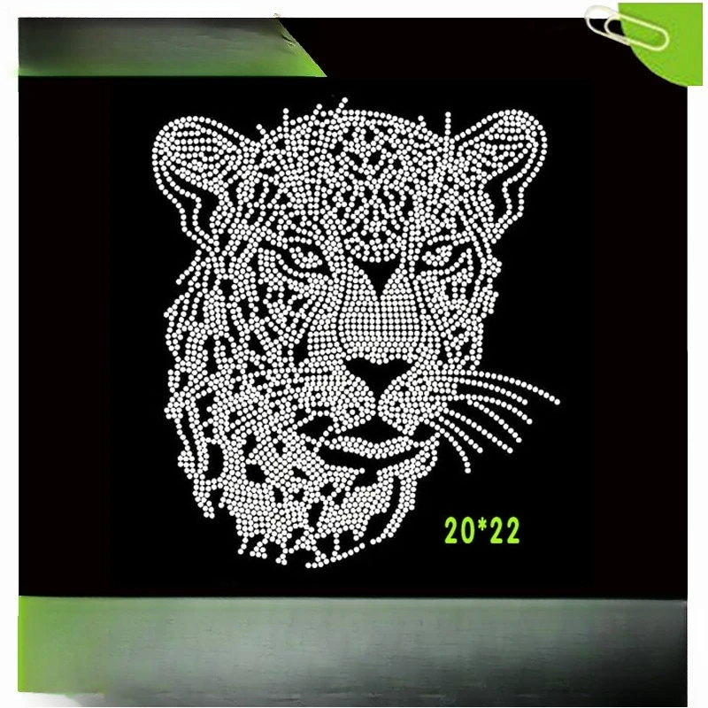 

Textile Accessories Hot - Fix Rhinestones Leopard Head