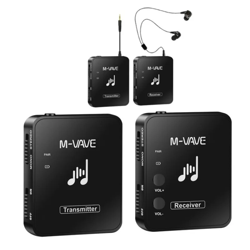 

M-Wave Wireless Monitor System Transmitter Receiver M8 Wp-10 2.4G Transmission Headphone Earphone MS-1 for Stereo Stage Audio