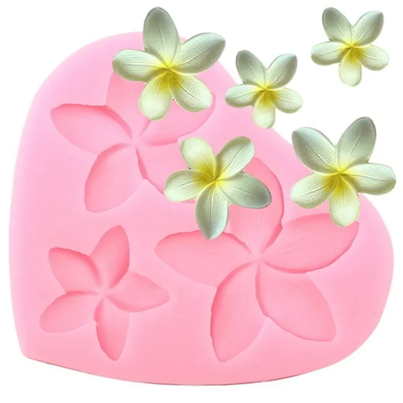 

Sugarcraft Plumeria Flower Silicone Mold t Mould Cake Decorating Tools Chocolate Gumpaste Candy Clay Moulds