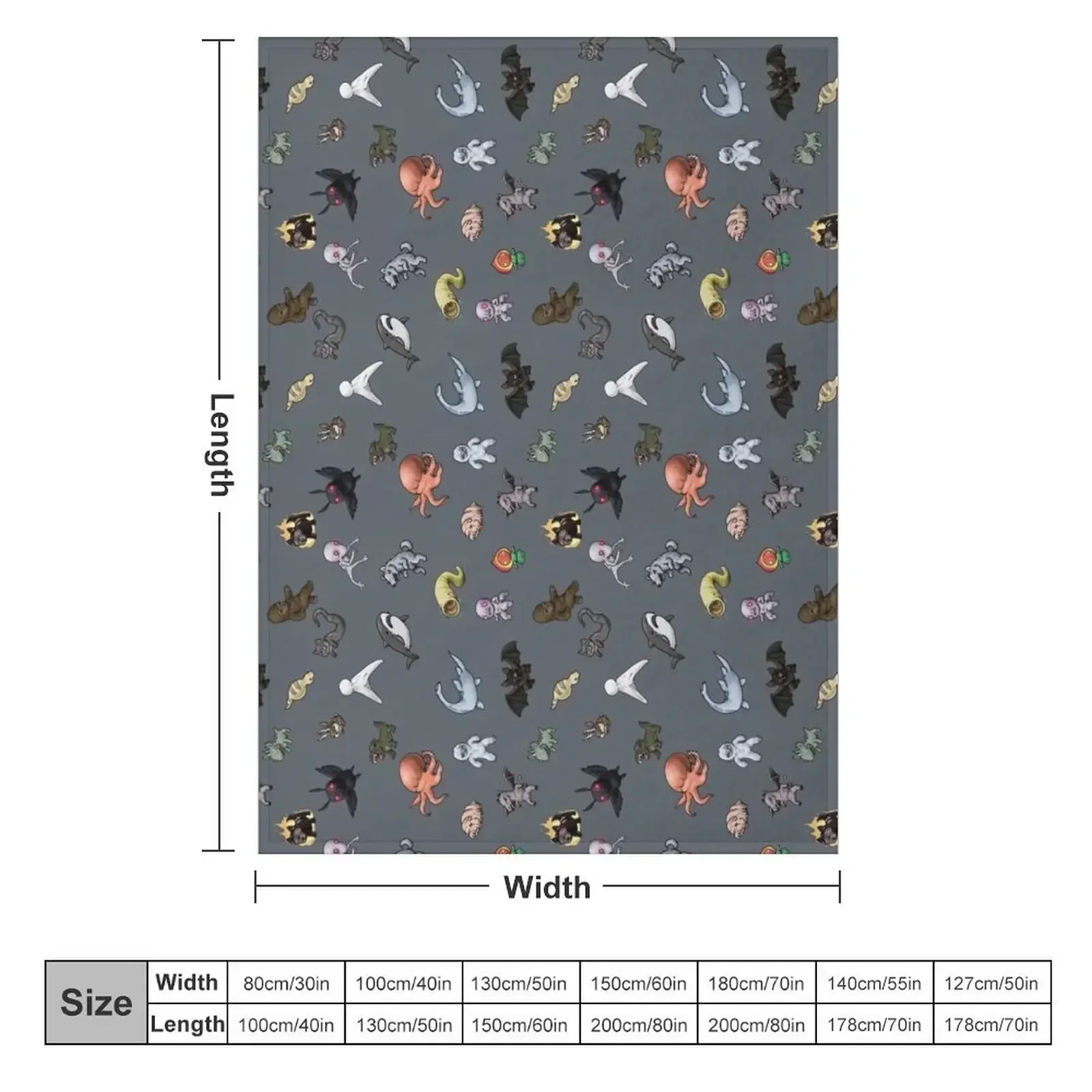 Cryptids! Throw Blanket Decoratives Thermal funny gift Cute Plaid Blankets