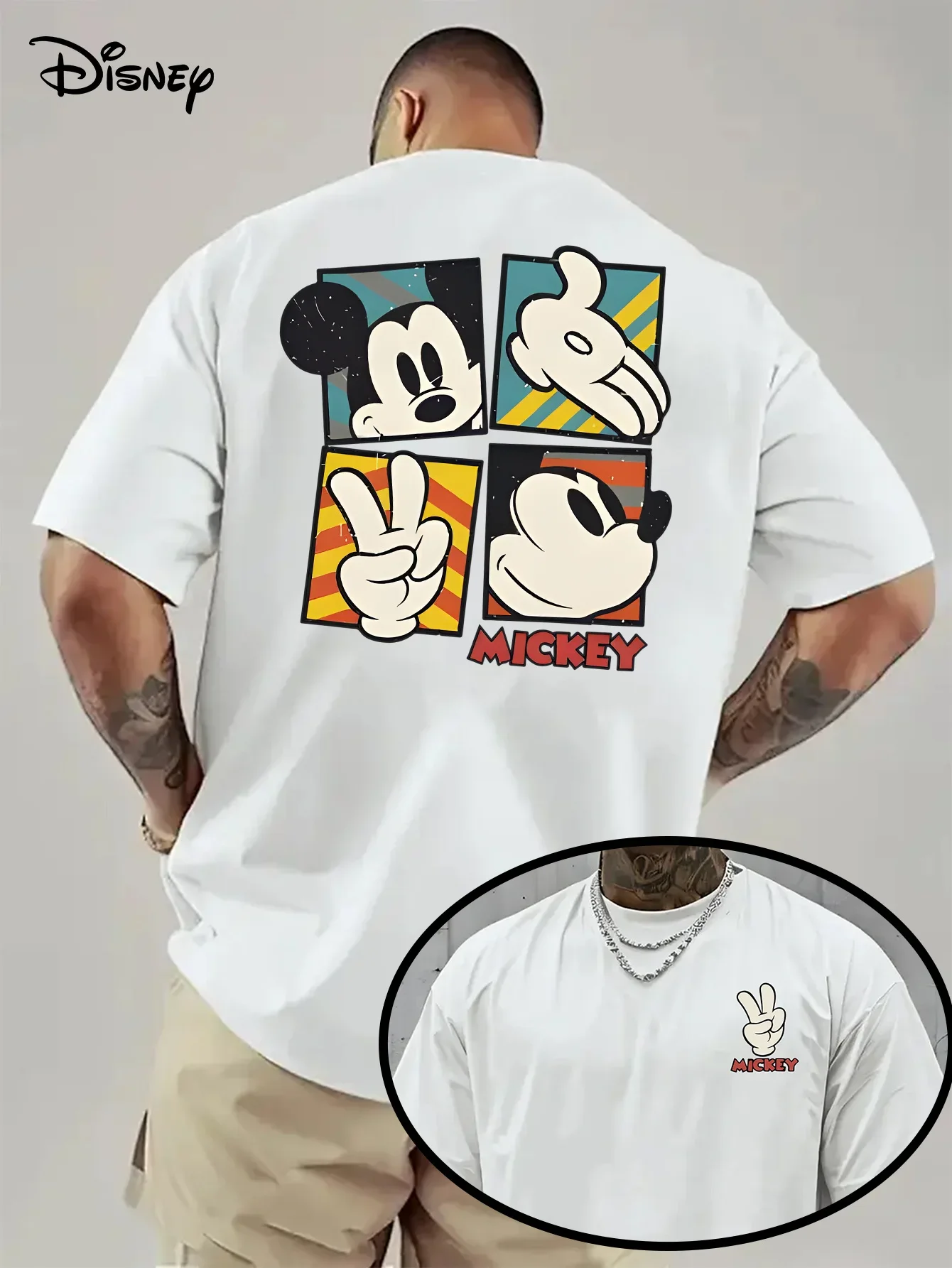 

Hot-selling Disney Men's Cartoon T-shirts, Pure Cotton Soft High-quality T-shirts, Casual, Fashionable and Breathable T-shirts