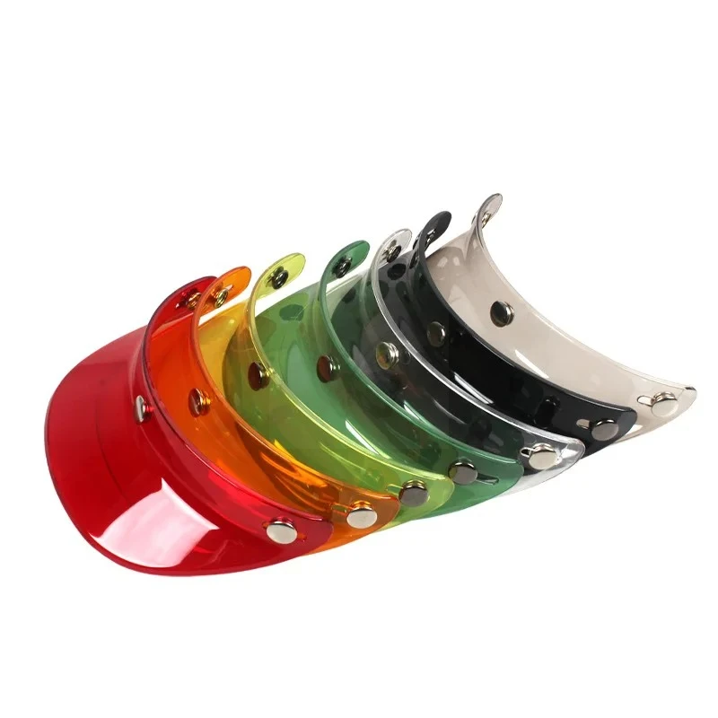 Image of 3-Druckknopf-Visier für Jet-Helme, Universelles Zubehör für Kleine Motorrad- und Rollerhelme