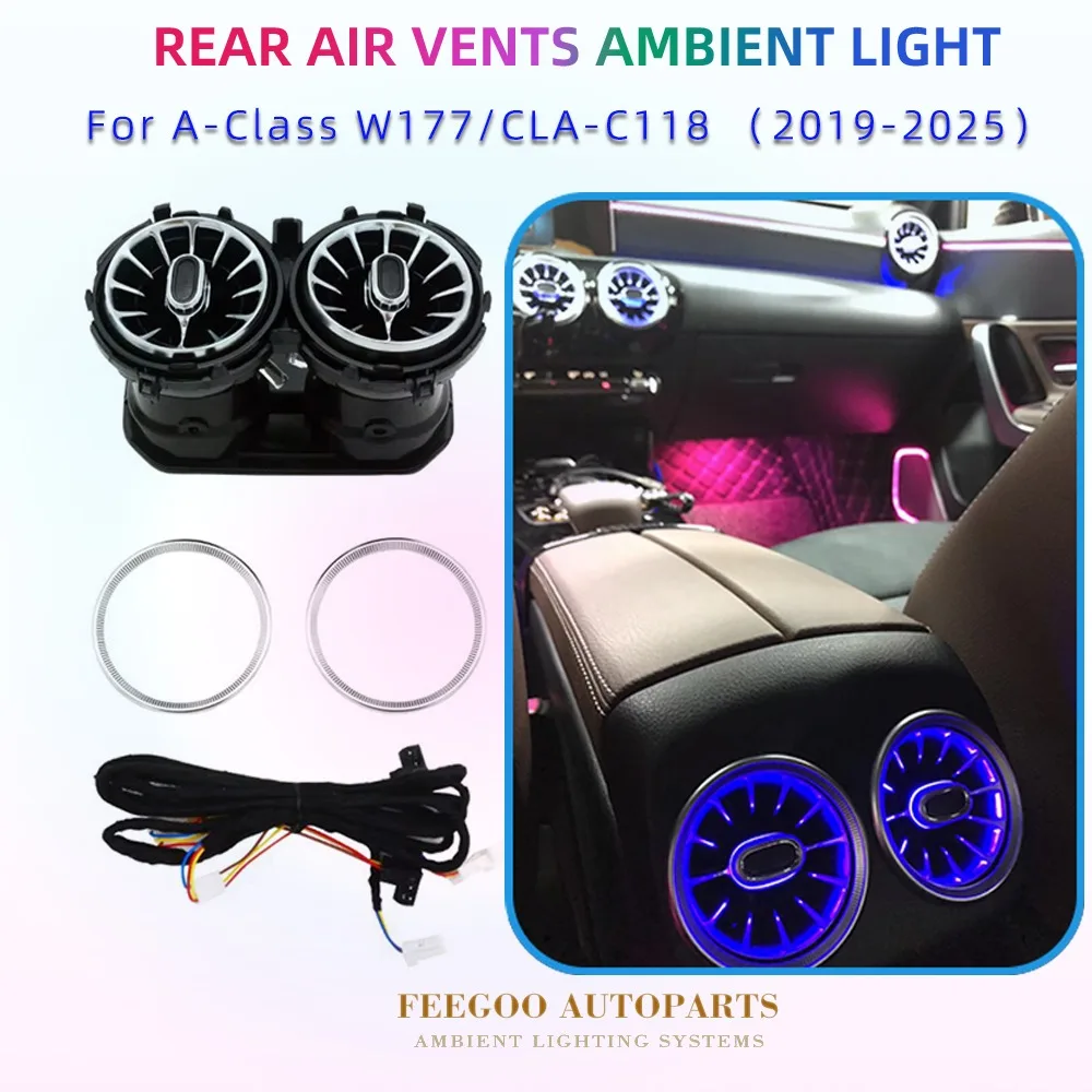 

64-Color Air Vent Ambient Light Kit for 2020-2022 Mercedes CLA/A-Class W118/W177 Interior Upgrade