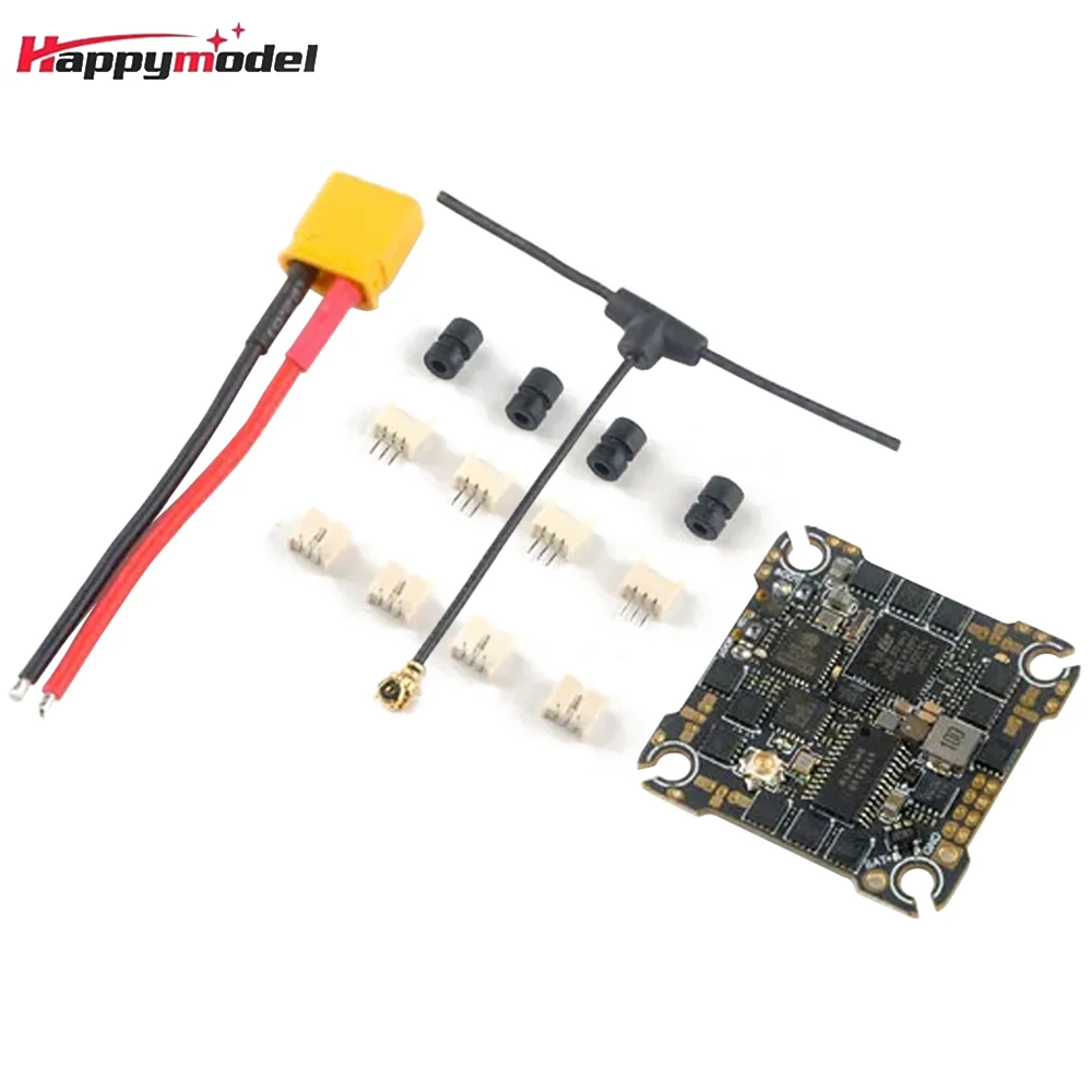 HappyModel CrazyF411 2-4S 2.4Ghz ELRS Betaflight Flight Controller 4in1 Blheli_s 20A ESC and CRSF Receiver For FPV Drone